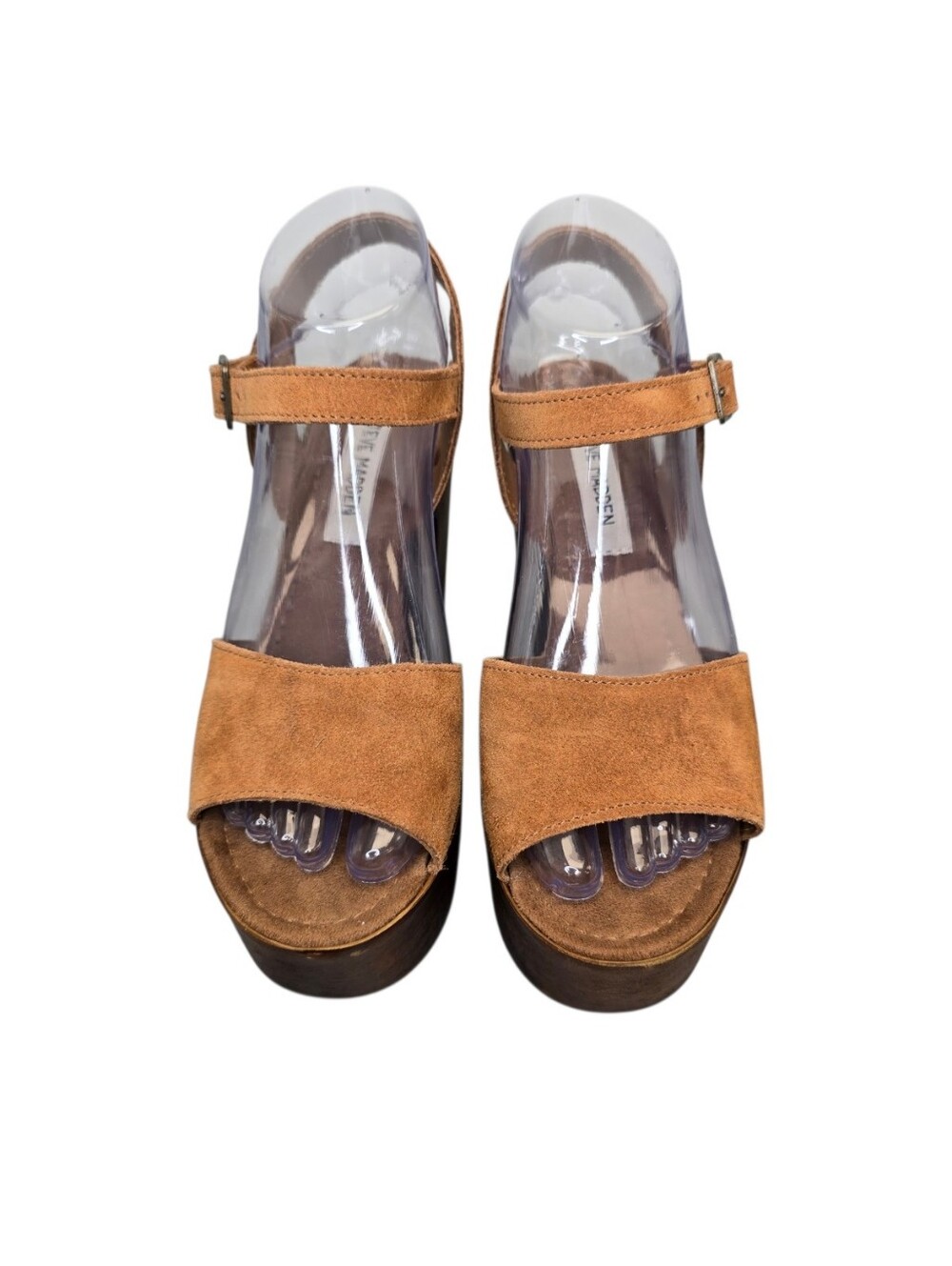 Steve Madden Women’s 8 Lulla Tan Suede Leather Platform Sandals - Picture 2 of 14